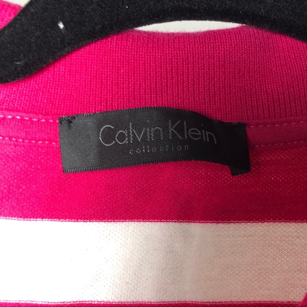 Calvin Klein Collection Raspberry Pink Polo Shitt - Picture 2 of 3